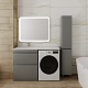 Style Line Тумба с раковиной под стиральную машину Даллас 130 L Люкс Plus серая – фотография-15